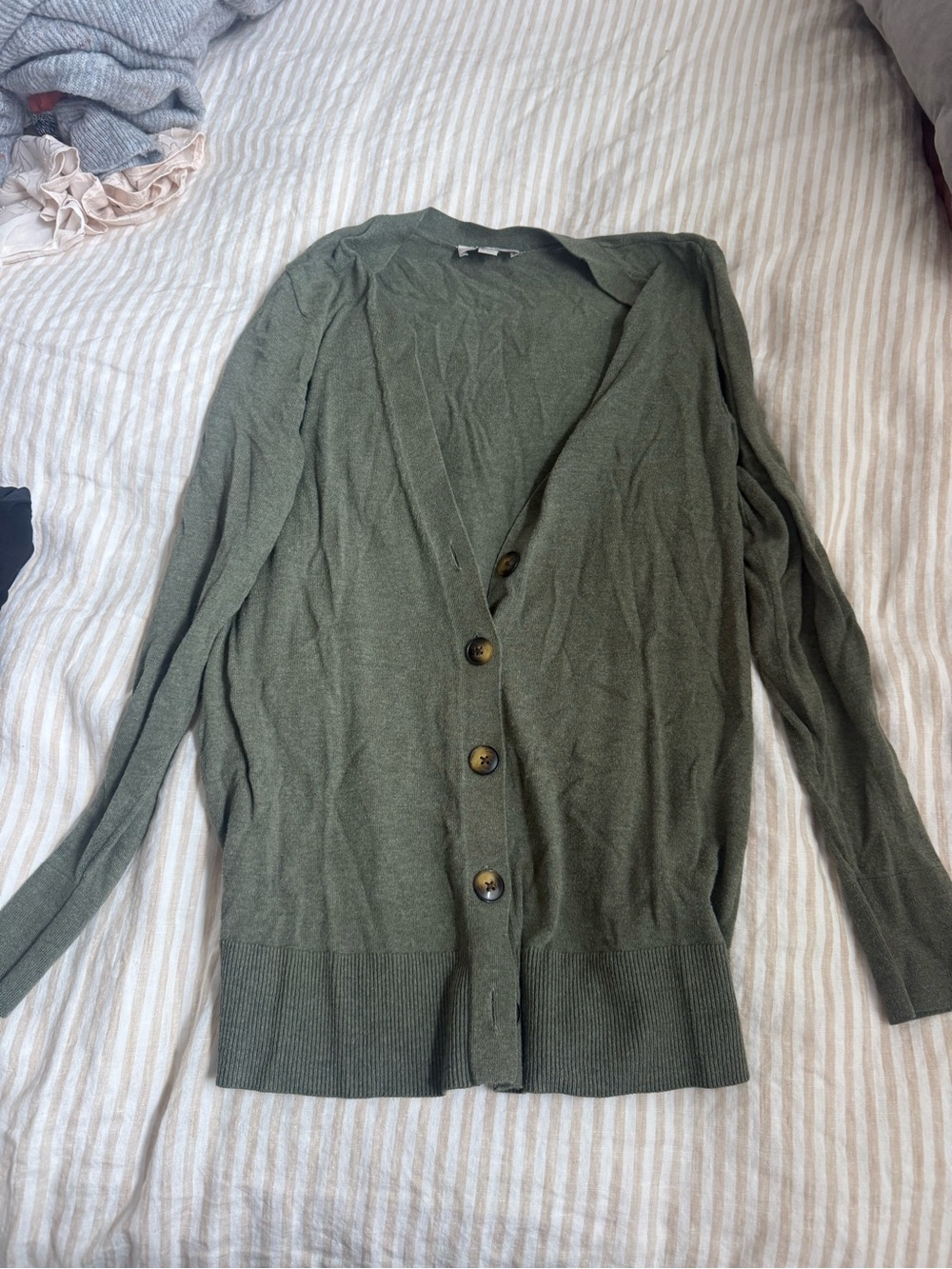 Green cardigan from LOFT in size S